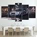 Produktbild XLST HD gedruckt Poster 5 Panel Ford Mustang Auto Im Regen Bilder Wandkunst Segeltuch Zuhause Dekor Zimmer,B,30X40X230X60X230X80X1