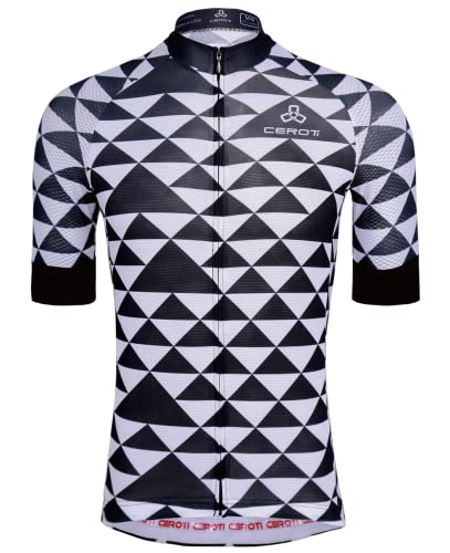 Cerotipolar Snug Fit Men Aircool Cycling Jersey Bike Shirts Upf50+,Pro Dry Fit Light Weight Fabric #TOP16