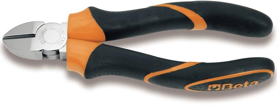 Beta 1082BM Diagonal Cutting Nippers, Bi-Material Handles, 160mm OAL , 22mm Jaw Length, 28mm Jaw Width