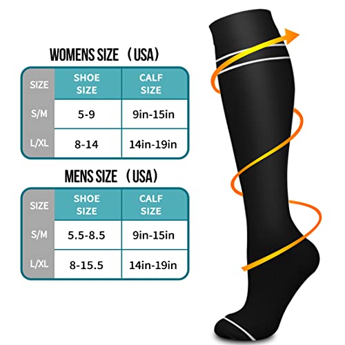 Laite Hebe Compression Socks For Women& Men Circulation(8 Pairs),Socks-Best For Running,Sports,Hiking,Flight Travel,Pregnancy #TOP5