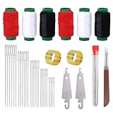 NTSDD 37 Pcs Large Eye Sewing Needles Kit for Hand Sewing with Threader