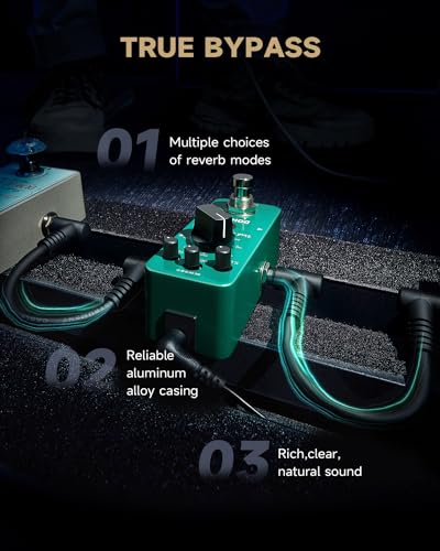 image for Donner Reverb Guitar Pedal, Verb Square Digital Reverb 7 Modes Room, H