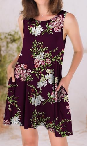 Image of Short /Long Sleeve Women's Cold Shoulder Dress with Pockets Casual Swing T-Shirt Dresses