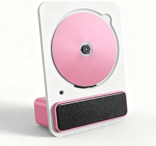 Bluetooth Portable CD Player with Remote - Desktop CD Player with Built-in Speaker & 3.5mm AUX for Home, Bedroom, Kitchen, Living Room, Ideal for Music Lovers