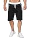 Voncheer Mens Elastic Waist Drawstring Summer Workout Shorts with Zipper Pockets