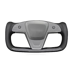 Black Glossy PU Carbon Fiber&Perforated PU Leather