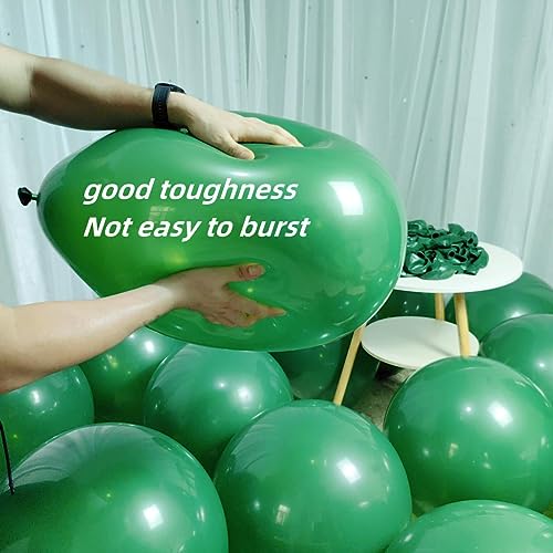 Image of 90 Pack Green Balloons 18 inch Dark Green Latex Big Balloons for Party Decorations and Events ZWZLIULIAN