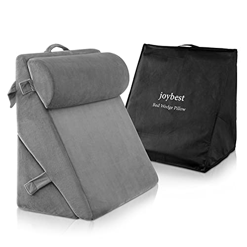 Bed Wedge Pillows Adjustable Leg Elevation Reading Pillow & Back Support Wedge Pillow for Back and Legs Support, for Back Pain, Leg Pain, Pregnancy, Neck and Shoulder Joint Pain, Sleeping