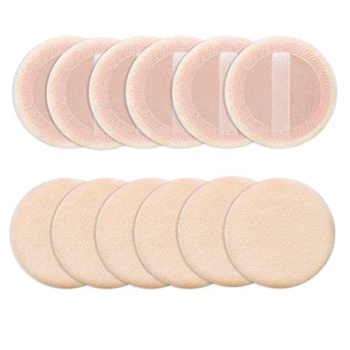 Sibba Loose Powder Puff 12 Pieces Round Velour Face Makeup
