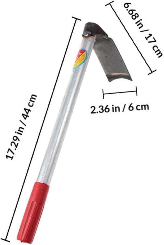 UKCOCO 2pcs Small Stainless Steel Handheld Gardening Hoes for Weeding and Soil Loosening, Forged Bent-Neck Planting Hoes for Home Vegetable and Flower Garden Outdoor Use
