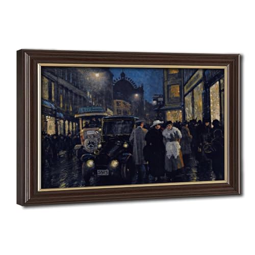 Tableau Paul Gustav Fischer promenade du soir sur toile pour habiller un mur vide