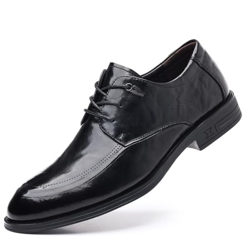 Men's British Style Wedding Dress Shoes Business Formal Oxfords Genuine Leather Lace-Up Office Work Shoes Spring Fall4