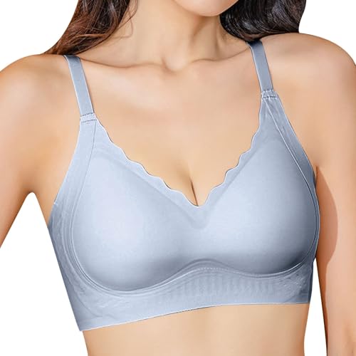 Soutien-gorge push-up anti-marques sans couture gris clair XL effet lift immédiat