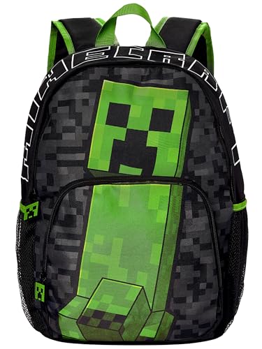 Minecraft Zaino ragazzo, zaino bambino Creeper, cartella scuola gaming per bambini, taglia unica