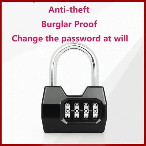 Cadenas à combinaison 4 chiffres serrure à code pour bagage sac - 5