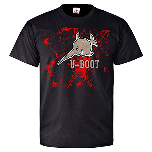 T-shirt pour poisson U-Boot militaire noir 25903 en taille XXX-Large