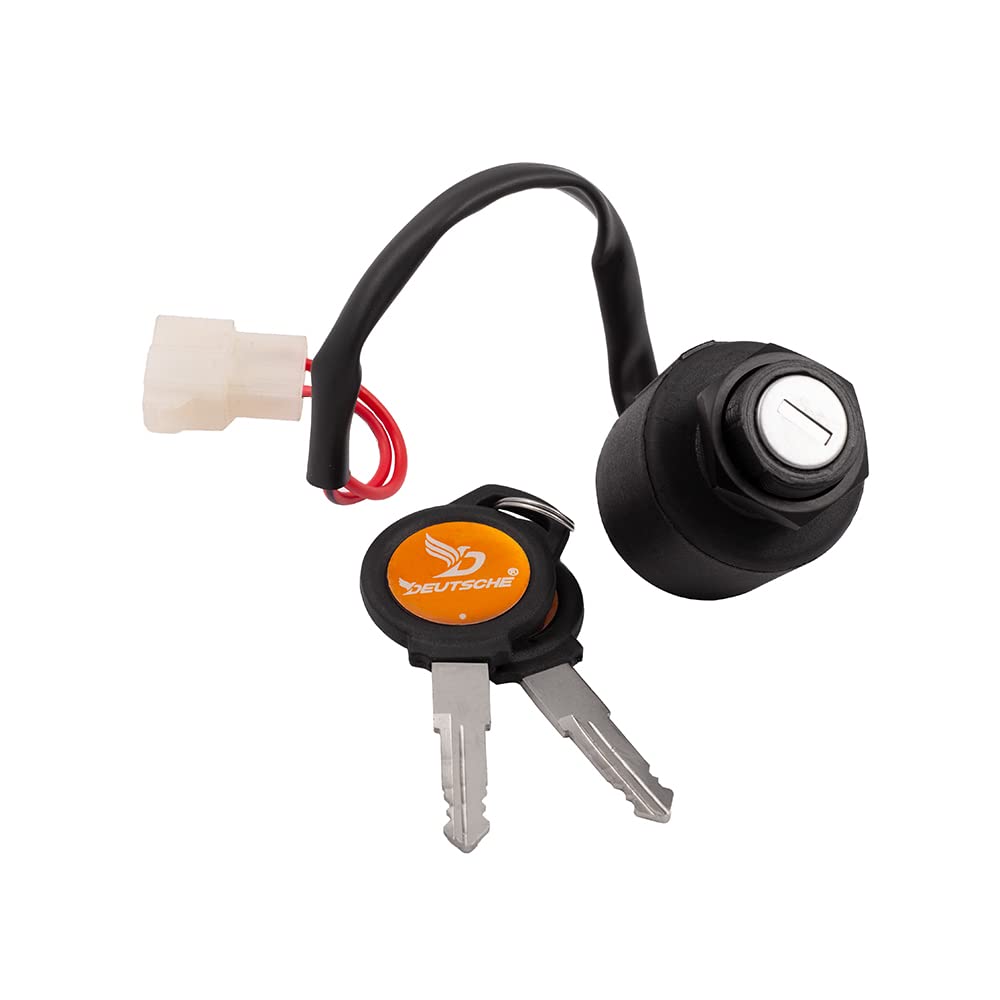 Deutsche Black Cylindrical Finish New Ignition Starter Lock Compatible with Bullet Electra Twin Spark (2013 Model) / Electra 350 KS/ES (2013 Model) (2 Wires), Switch Lock with 2 Keys | 2 PIN-image-18