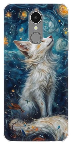 YonderYM Compatible con LG K8 2017/K4 2017 Funda,Suave Silicona TPU Antigolpes Protectora Case,Anti-Choque Carcasa Protectora, Anti-Arañazos Case Zorro