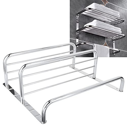 3 Layer Stainless Steel Towel Rack, Bathroom Storage Shelf, Wall Mounted, Multifunctional Hotel - 55x45x21cm - Image 9