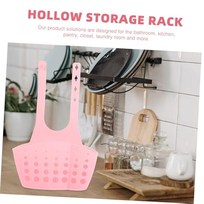 LIFKOME Hollow Storage Rack Suction Cup Rack Drain Sponge Storage Holder Kitchen Supplies Organizer Random Color