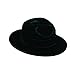 Black Velour Fedora - Plastic Backed