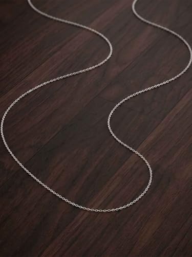 Image of Clara Anti-Tarnish 925 Sterling Silver Chain Necklace in 18 inches | Gift for Women and Girls| Minimal Daily Wear