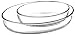 2-teilig Borcam-Set Backform Glas Auflaufform Servierform oval Glasauflaufform