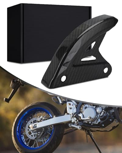 NACORE Real Carbon Fiber Motorcycle Rear Brake Disc Guard Protector For DRZ400SM 2000-2017, RM125/250 2005-2018, RMZ250 2007-2018, RMZ450 2005-2018, RMX450Z 2010-2015 Dirt Bikes, BLACK