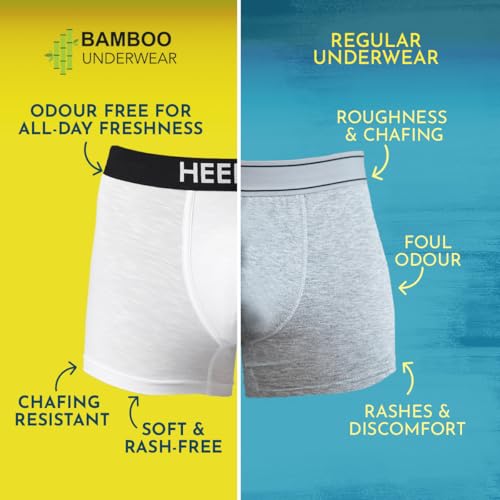 Image of HEELIUM Bamboo Underwear Trunk for Men | 3X Softer Than Cotton & Odour Free | Stretchy Fabric & Durable Waistband