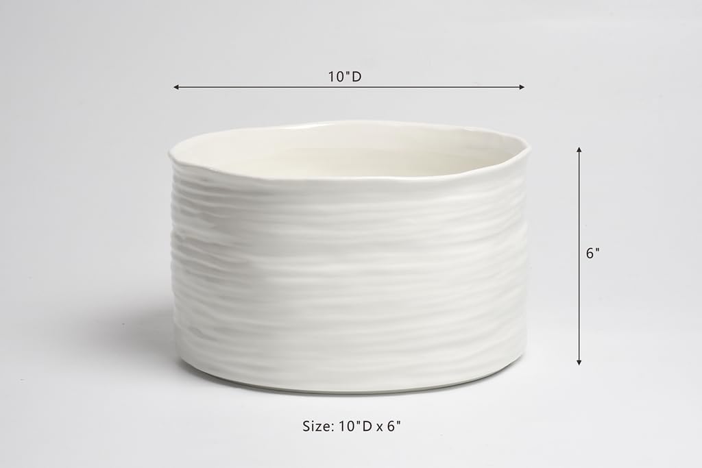 Pampa Bay Le Blanc Large Bowl, 10" x 10" x 6"