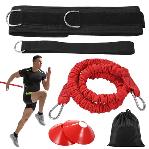 Deskium Speed & Strength Training Set, 5-Piece Kit With Resistance Bungee Band, Waist Belt & Cones