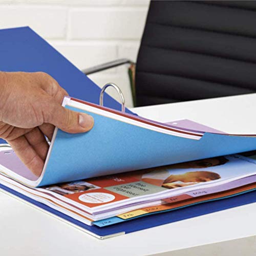 STOBOK 12Pcs Tab Divisórias Fichário A4 Tamanho Colorido 11 Buracos Índice Divisor Guia Página de Ca