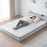 タンスのゲン マットレス シングル 【硬めの寝心地 ボンネルコイル】 厚み14cm 通気性 コイル数320個 強度 高耐久 薄型 シングルマットレス ベッドマットレス 圧縮梱包 ホワイト 17800144(76431)