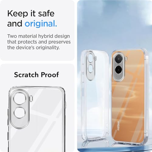 Image of Jkobi Silicone Back Cover Case for Redmi A7 Pro 5G (Clear Shockproof Case with Camera Protection | Soft and Flexible | Transparent)