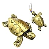 Torch Lighter - Turtle Shaped Refillable Gas Adjustable Flame Lighter, Unique Gift for Men & Women, Decorative Tabletop Lighter for Home & Office (Without Butane)-Bronze