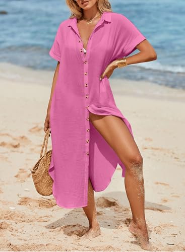 Image of Dokotoo Womens Long Cardigans Swimsuit Cover Ups Summer Beach Dress