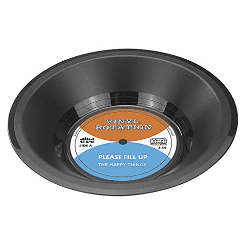 Fenteer Plastic Vinyl Record Jewelry Tray Desk Organizer, Storage Platters Small Food Serving Tray, Great for Organization, Display, Storage, Decoration