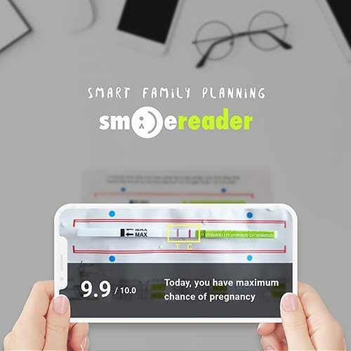 SmileReader 30 Ovulation Test Strips & 10 Pregnancy Test Strips | Track Your Fertility and Ovulation Schedule | Bonus Free App for iOS and Android (30LH + 10HCG)