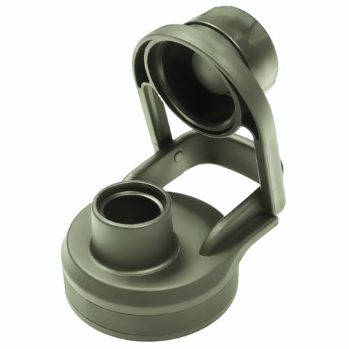 Water Bottle Lid Replacement for Battle Bottle - Straw Lid and Chug Cap Tops for 32 oz, 40 oz, and 64 oz Wide Mouth Vacuum Sealed Water Bottles by Iron InfideI (Wide Mouth, Green)