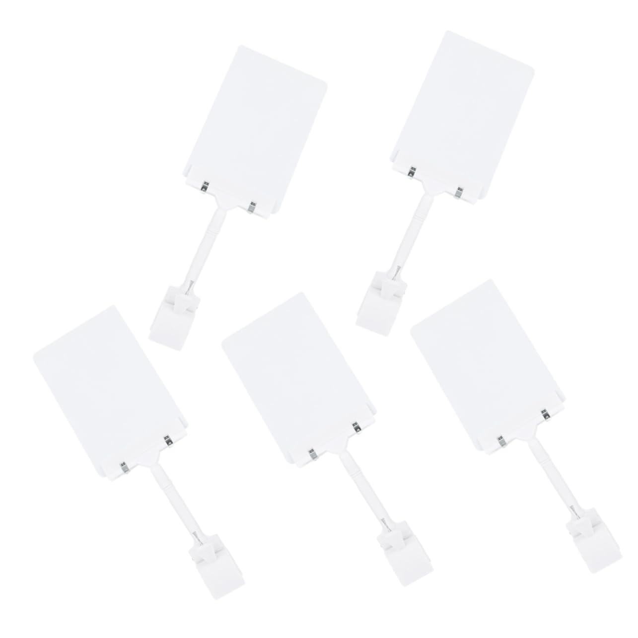 Lurrose 5 Set Cartellino Del Etichette Per Contenitori Di Stoccaggio Mercato Etichette Per Scaffali Per Scaffalature Metalliche Supporto Piatto Venditori Metallo Bianca 5 Pezzi * 5