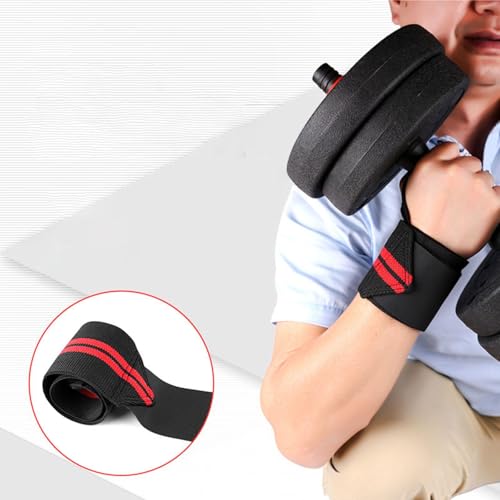 Muñequera de gym con correa para entrenamiento con pesas y lazo elástico de soporte manual 4