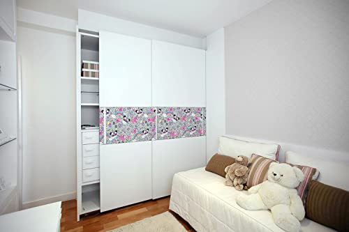 Feuille collante panda mat 100x50 cm repositionnable