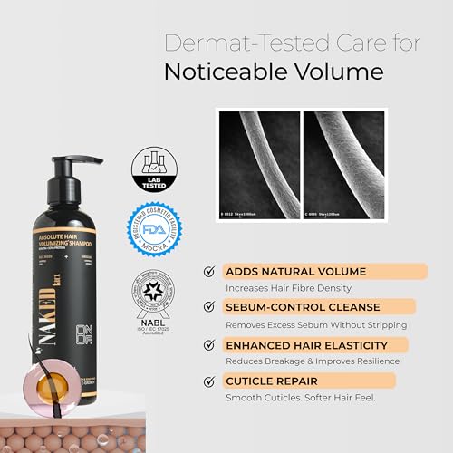 Image of By Naked Fact Anti Dandruff Volumizing Shampoo for Men & Women | Soya Protein Keratin Caffeine Onion Hibiscus Extract, Flaxseed & Vitamin B5 for Frizzy and Dry Hair | Sulphate Paraben Free | 250ml