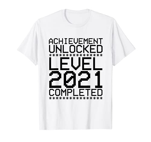 Funny Video Game New Years 2021/2022 Level 2021 Completed Maglietta