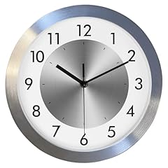 Non Ticking Silent Wall Clock Decorative,Analog Metal Wall Clock Battery Operated,Bedroom/Living photo Non Ticking Silent Wall Clock Decorative,Analog Metal Wall Clock Battery Operated,Bedroom/Living