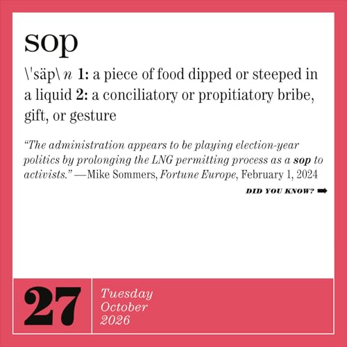 365 New Words-A-Year Page-A-Day(r) Calendar 2026: From the Editors of Merriam-Webster - Image 5