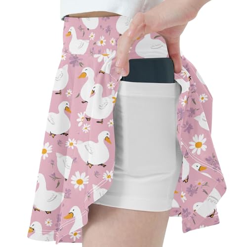 Girls Skorts High Waist Athletic Skirts with Shorts Duck Stretchy Teens Performance Tennis2