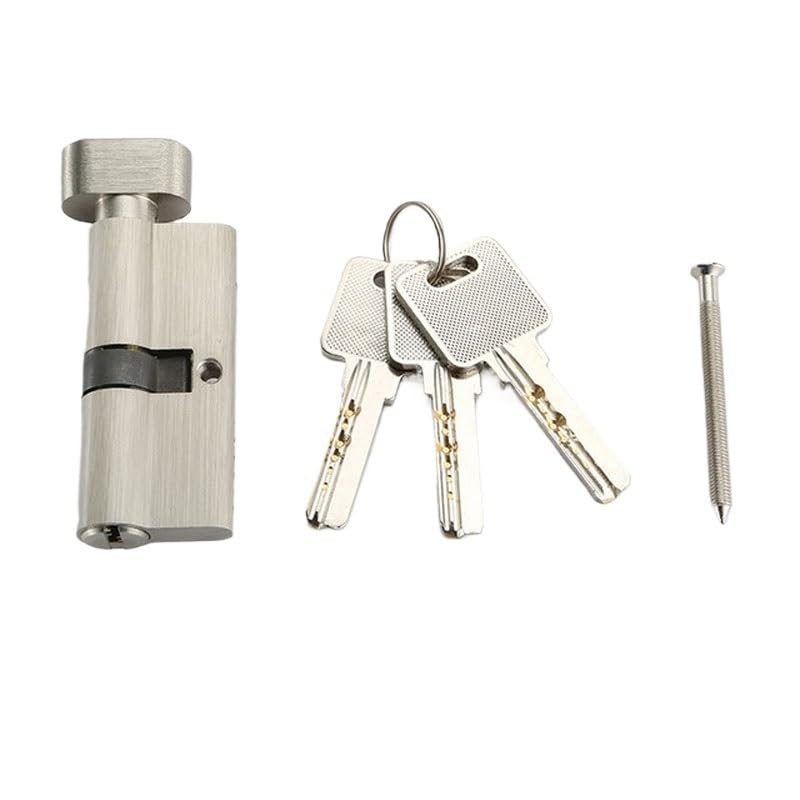 SchließZylinder Messing-Schließzylinder 60 65 70 Sicherheitsschließzylinder Schlafzimmerschlosskern Grundlegender Diebstahlschutzschlossschlüssel Zylinderschloss(60mm(30-30))
