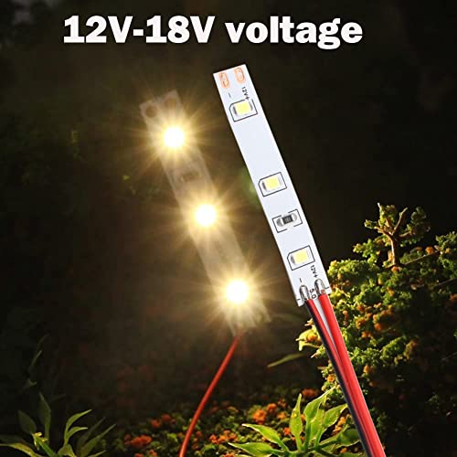 RUNCCI-YUN 5pcs 12V ~ 18V SMD 3-LED model railway led lighting,model train lights for lego led lights n gauge model railways oo gauge lights model train lights 10cm (Length)(white light) - Image 3