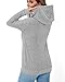 CAENP zip up hoodie Women long sleeve loose sweatshirt 2025 autumn winter fashion women's lightweight fleece zip up jacket workout clothing-Light-gray-S